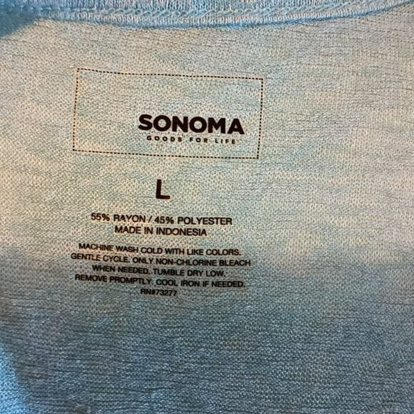 Sonoma Goods For Life Tank Top Flowy Lightweight Women's Sz Large Turquoise Cool - Picture 7 of 7